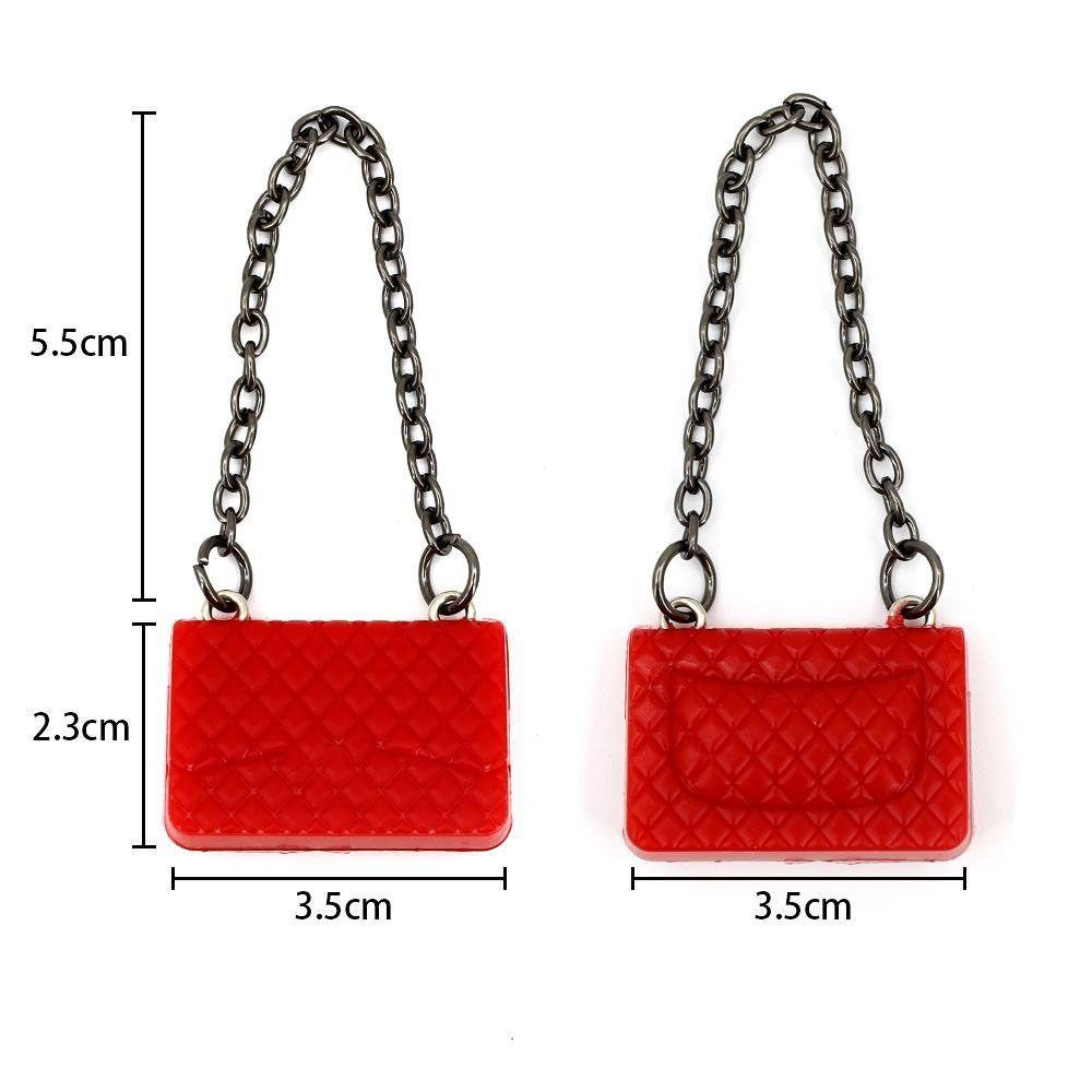 10 Styles Doll Purse Handbag Fashion Lady Leather Bag Dollhouse Chain Handbag for 1/6 Doll