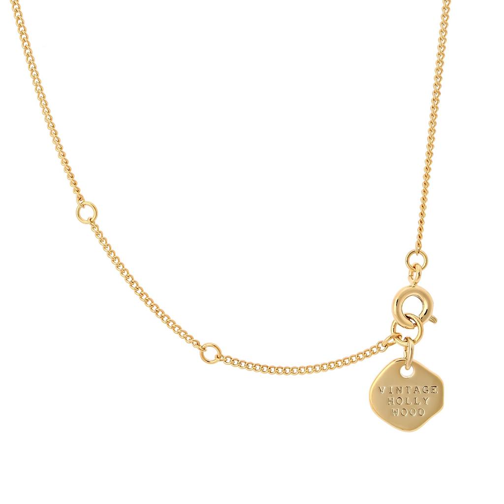 [Vintage Hollywood] VINTAGE DAISY Necklace, Original Rhodium Plated, VH-231-052SI, with Dedicated Box.