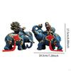2 Elephant Figurines As Gifts Table Decor Collectible Animal Sculptures in Resin for Living Space