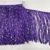 Sequin Encryption Thickened 20Cm Wide Nylon Row Beard Latin Dance Fringed Lace Dance Clothing Accessories