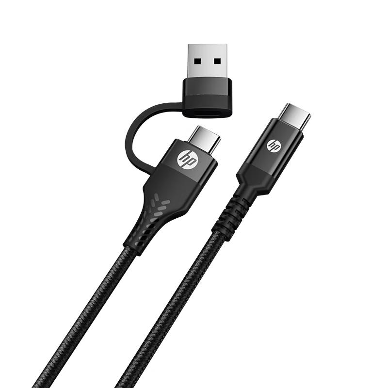 HP PD60W USB-C to USB-C & USB-A 2-in-1 Fast Charging Cable