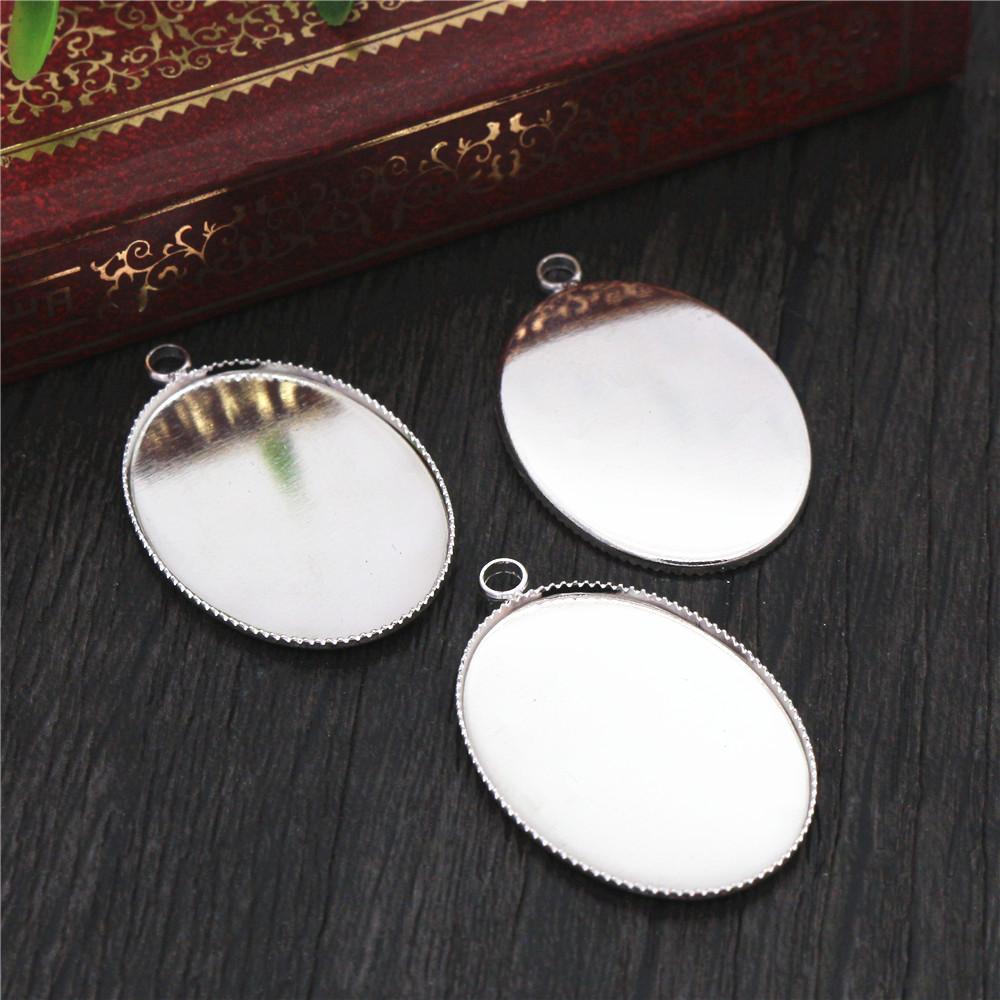 

10pcs 18x25mm High Quality 6 Colors Plated Copper Oval Tooth Cabochon Base Cameo Settings Cabochon Cameo Base серебряный