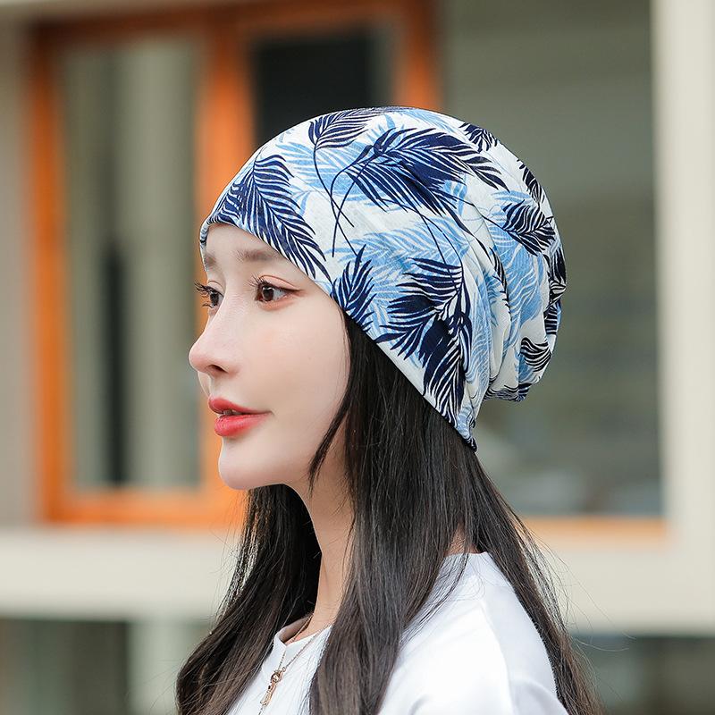 Spring And Summer Package Set Turban Cap Fashion Printing Bald Head Chemotherapy Cap Thin Section Pregnant Woman Monthly Hat Women's Hat