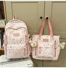 Schoolbag Japanese ins new high-value fresh and sweet star make-up bag women's light travel large-capacity backpack