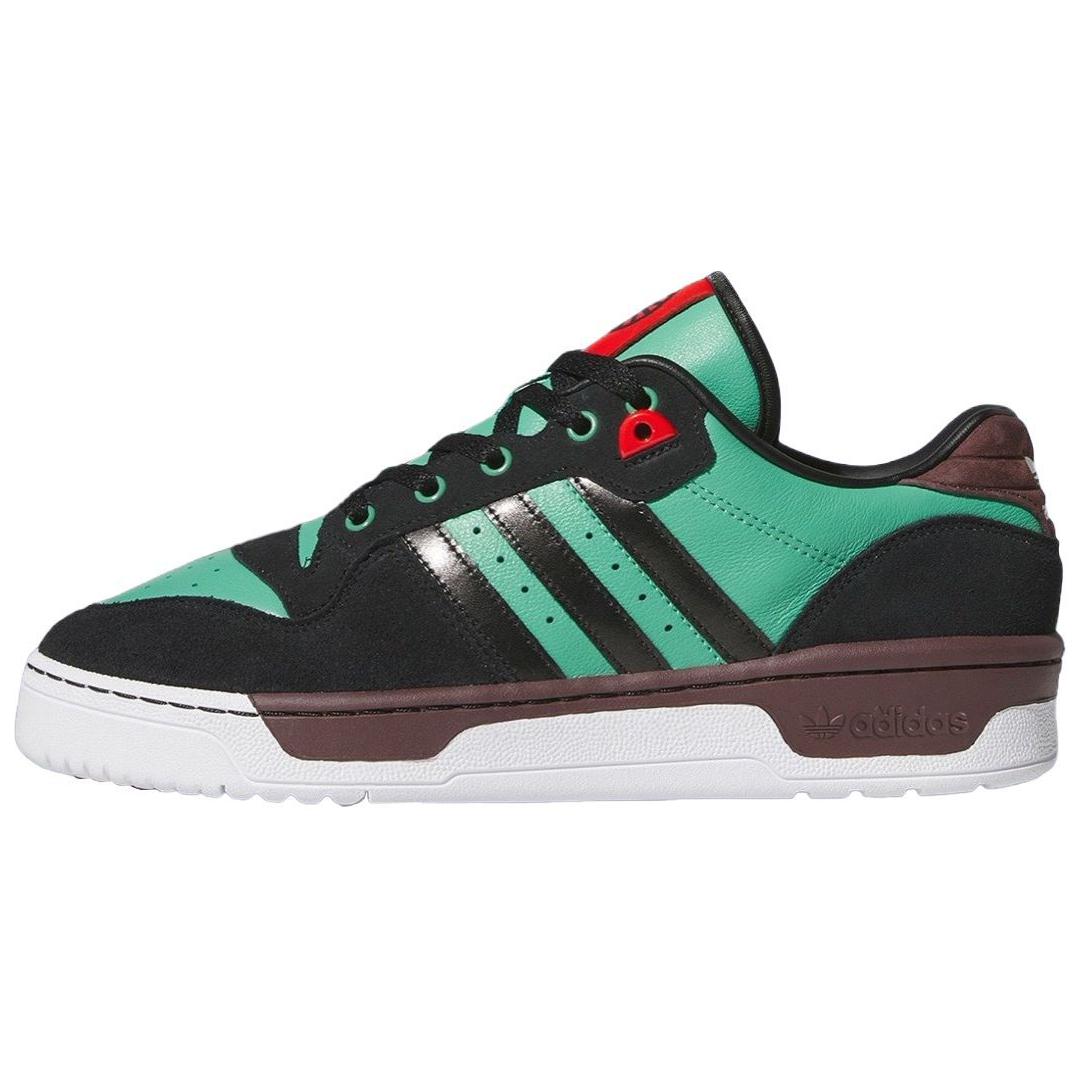 Adidas Unisex Originals Rivalry Low Demon Slayer Tanjiro Core Black Pantone Green JI3312 42.5