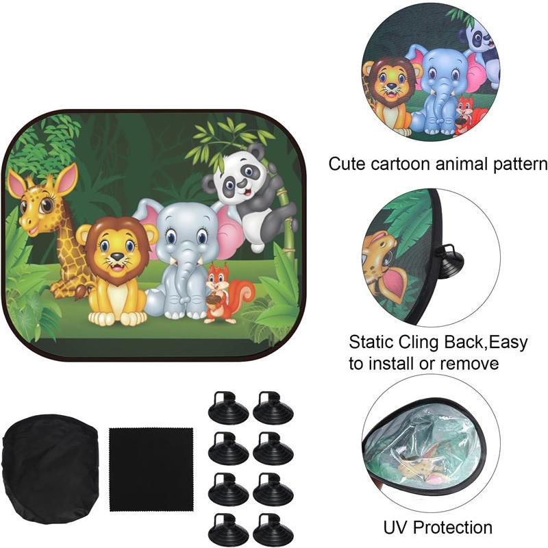 2Pcs Car Window Shade for Baby Car Sun Visor Universal Side Window Shield Summer UV Rays Protection