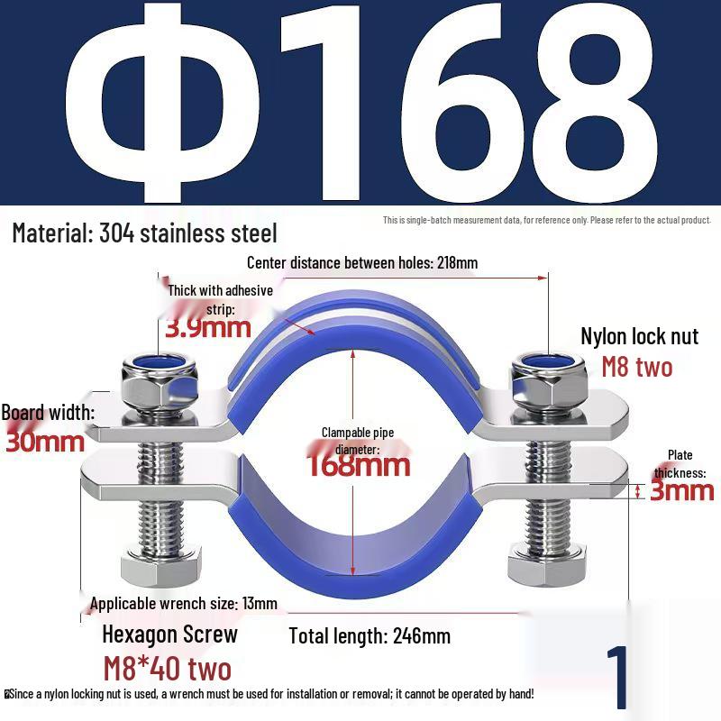 304 Stainless Steel Pipe Clamp: Thickened Clamp for Electric Pole Bracket
