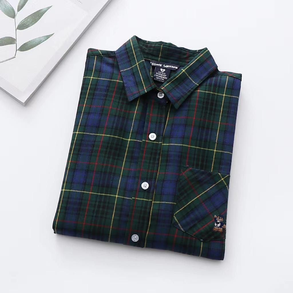 Karopullover Damen Frühling und Herbst Neu Koreanische Version Locker Langarm Retro Hongkong-Stil Ausländischer Stil Studenten Unterhemd