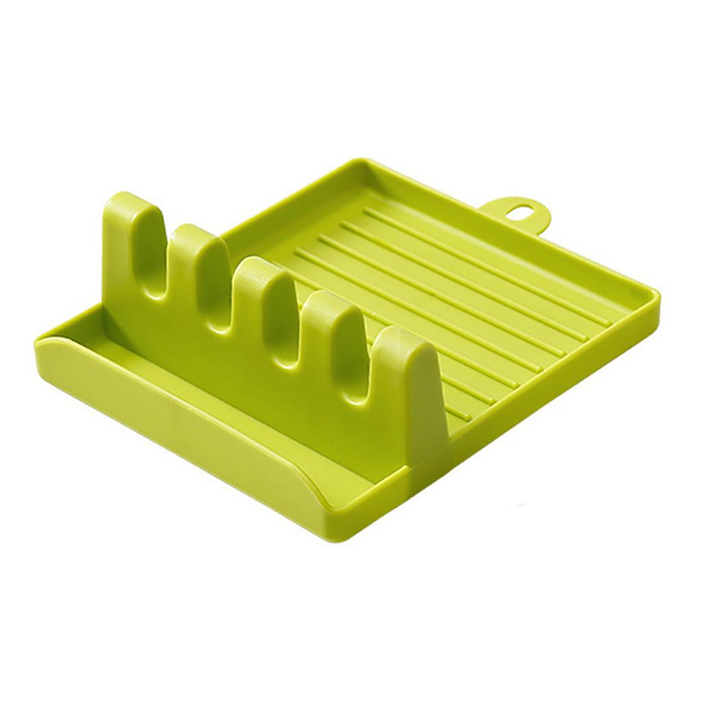 Utensil Spoon Rest Versatile Space Saving Spatula Ladle Pot Lid Holder Stand Rack for Kitchen Stove Top