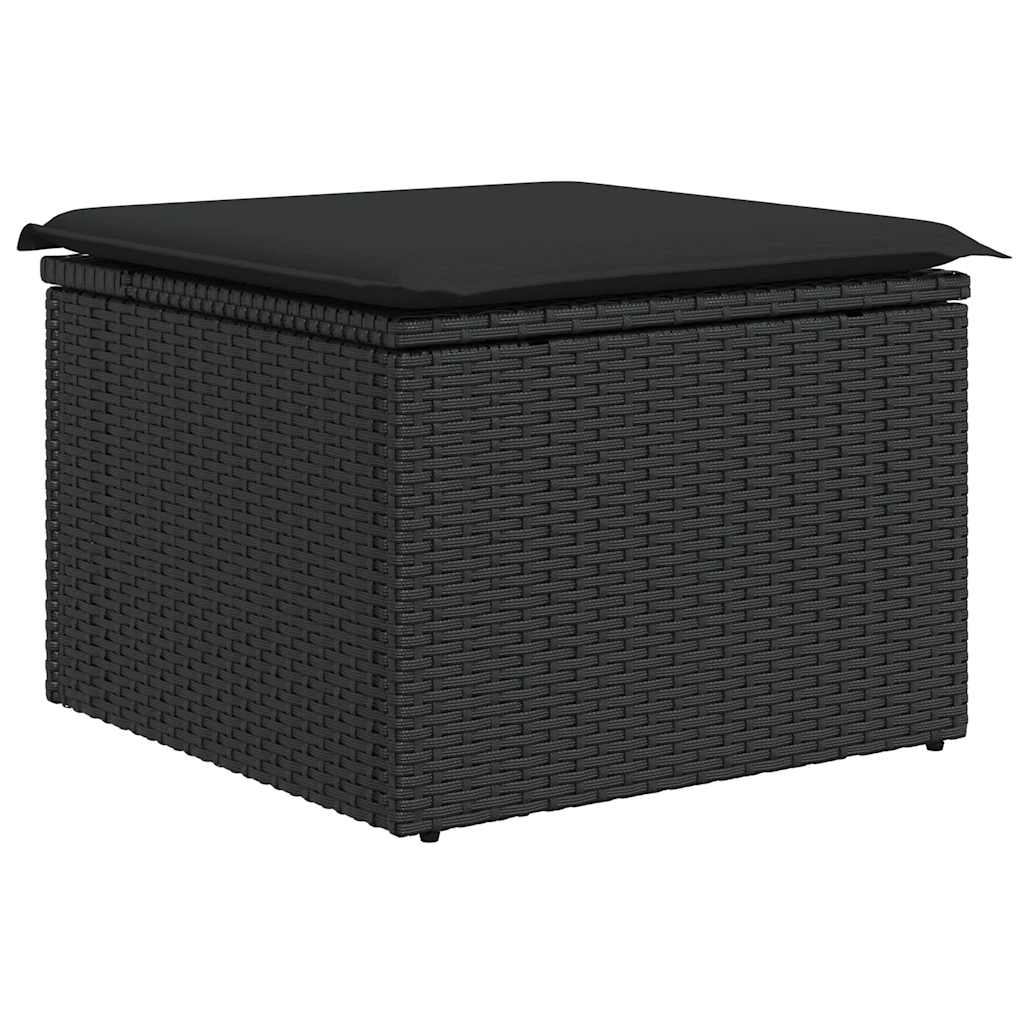 Vidaxl 10-Cz. Set da Giardino, Cuscini Rattan Nero Pe