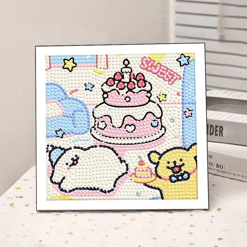 High-End Diamond Painting Diy Van Gogh Starry Sky Cat Creative Handmade Toy Table Decoration Diamond Painting With Frame