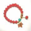 A Lucky Bracelet, Suitable for Women and Men, Retro Synthetic Agate Bracelet, Special Red Bead Bracelet for Family and Friends
