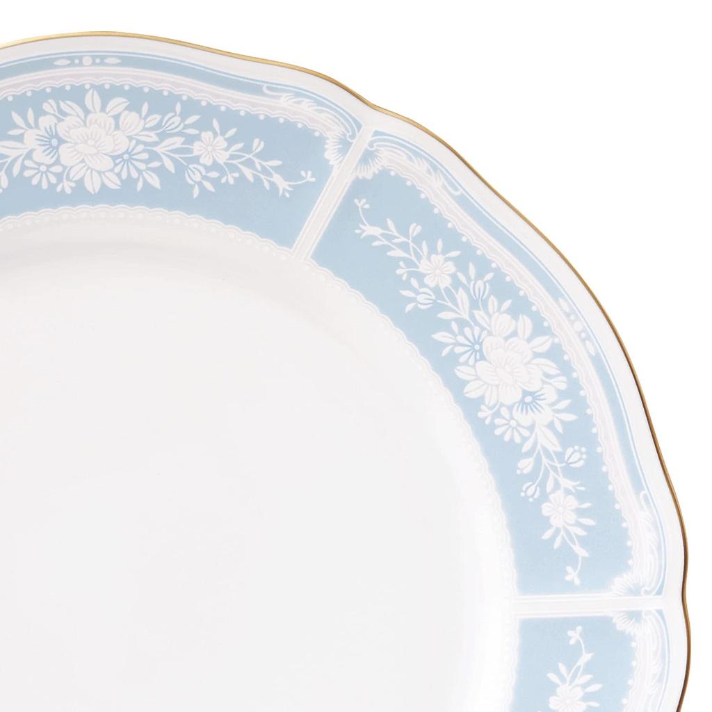 Noritake 27cm Lacewood Gold Plate, Blue Fine Porcelain, 1507L/94420