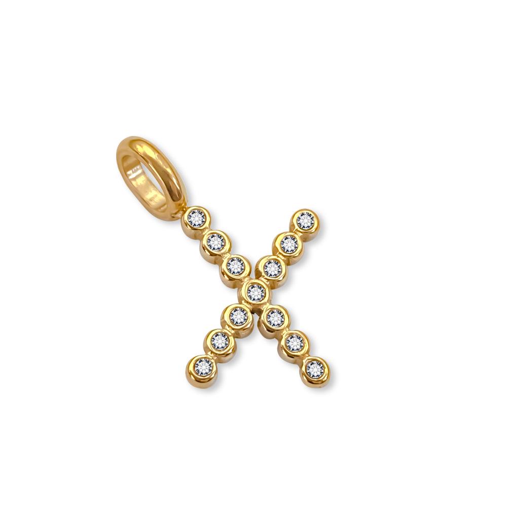Chihang Fashion English Letter Zirconia Pendant Necklace - DIY 26 Letter Accessories