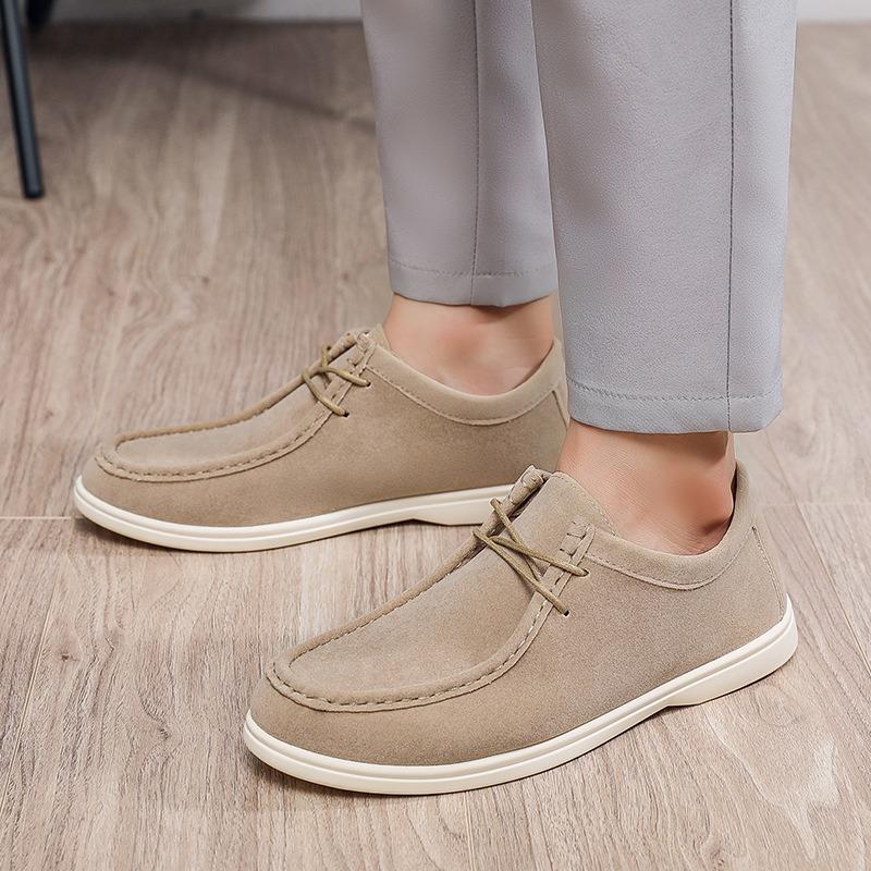 Men's shoes casual single shoes low-top foot-fitting one-pedal lazy shoes fashionable versatile large-size flat shoes men