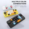Farbbeleuchtete 19-Tasten Mini-Gaming-Tastatur Anpassbarer Joystick Doppel-Makro-Rad Hot-Swap-fähige Schalter