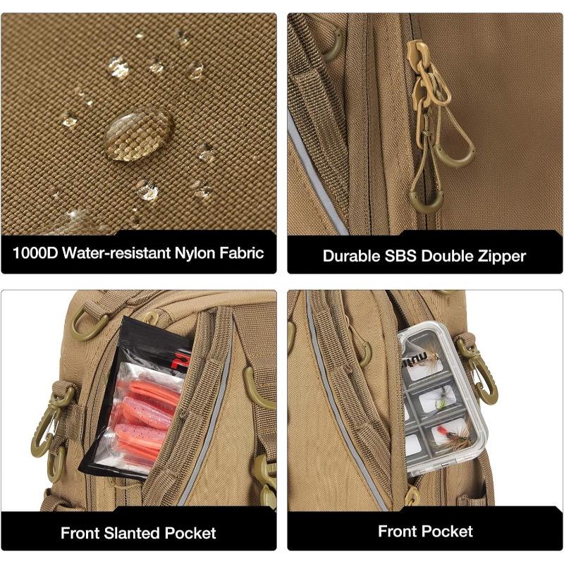 Cross-Border Waterproof Fishing Gear Backpack: Lightweight, Single-Shoulder Bag with Rod Strap & Storage Rack.