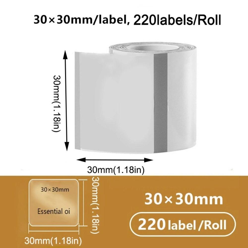 230Pcs Transparent Blank Label Sticker DIY Thermal Printing Paper Name Tag Sticker  Classroom