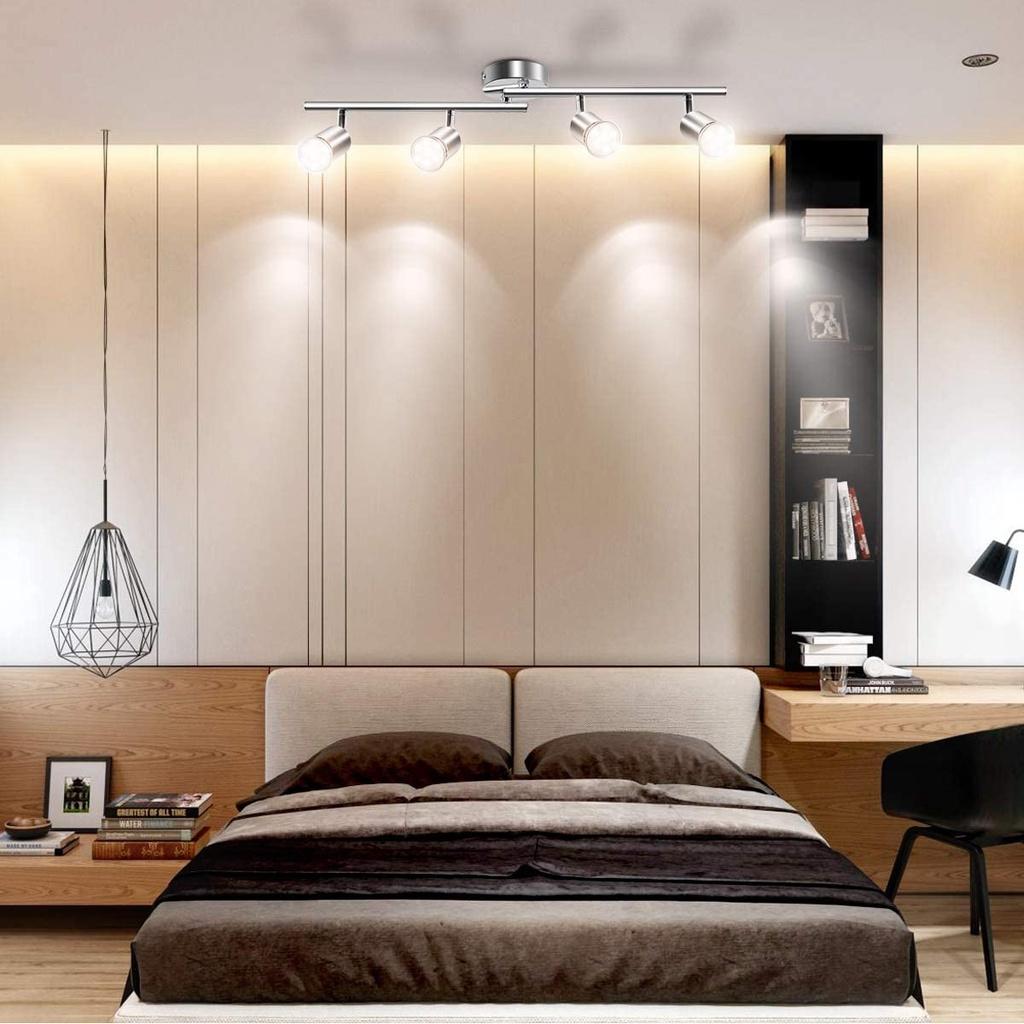 100V-220V 4 Yollu anahtarlama Zarif Modern Tavan Işık Düz Çubuk GU10 Tavan Spot LED Lamba Ayarlanabilir