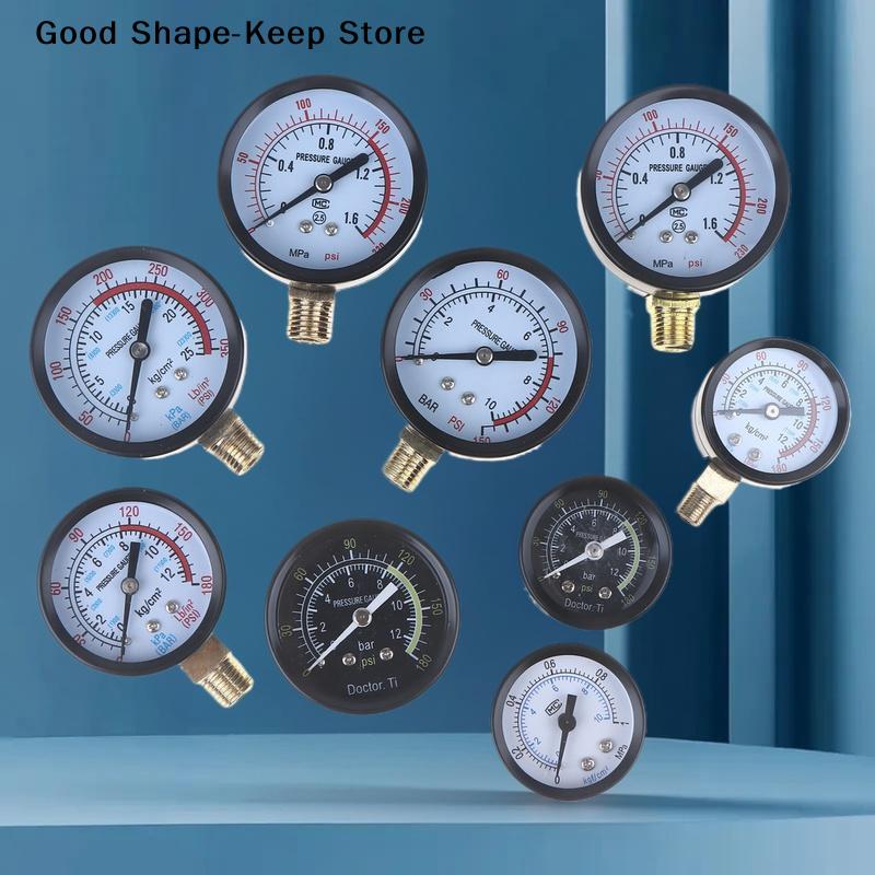 DIY Accessories 1Pcs Hydraulic Fluid Air Compressor Pressure Gauge 0-25Bar 0-10Bar 0-12Bar Instrument