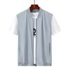 Gilet décontracté d'été pour homme, surdimensionné, léger, extensible, à poches multiples, sans manches