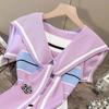 Women Flower Beading Tank Tops Striped Casual Summer Vest Ladies Summer Tops Knit Vest With Cape Knitwear B-091