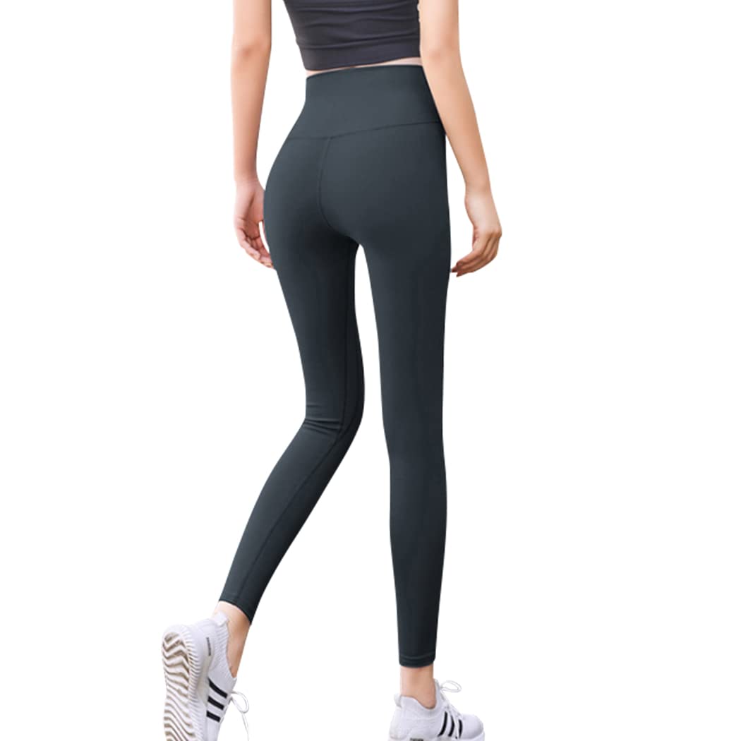 

DAYCLOSET Йога Yoga097 Темные женские леггинсы, длина 10, тонкие, эластичные, с высокой посадкой, (С, Грей)