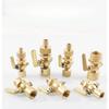 BSPP 1/8 1/4 3/8 1/2 3/4 Brass Two-way Cock Feamle Male Thread Cock  Valve Pressure Gauge Flexible Joint Welding Switch Marine
