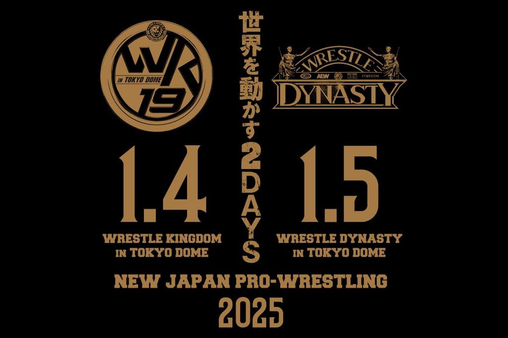New Japan Pro-Wrestling WRESTLE DYNASTY Tournament Commemorative T-Shirt, Black, XXL, 6080102809