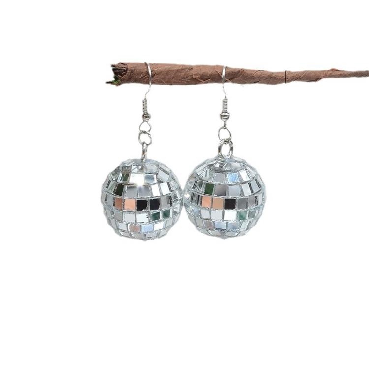 Reflective Ball Earrings Dangle Earrings Ear Jewelry for Fashion Enthusiasts