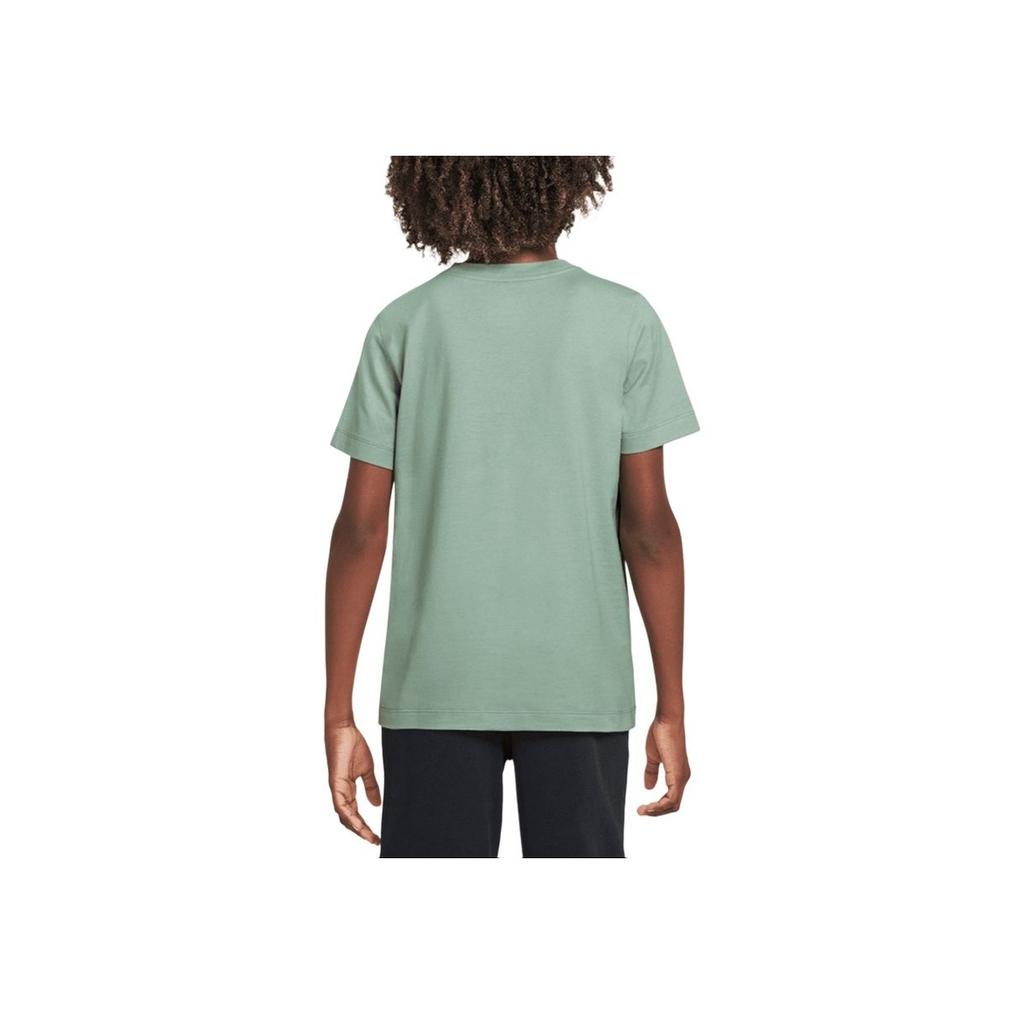 Nike Sportswear T-Shirt Comfortable Fashion Simple Versatile Short Sleeve Kids Tops Green FZ5178-037
