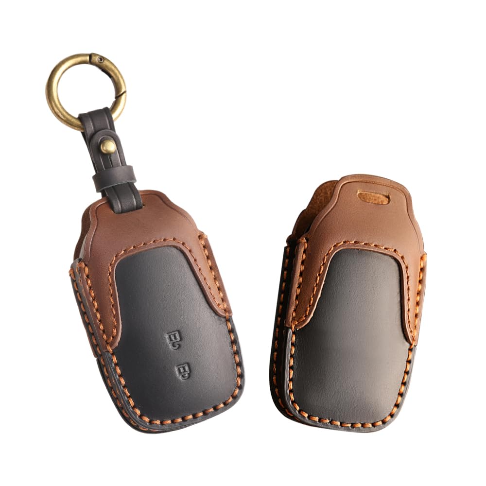 

KOKATO Genuine Leather Smart Key Case Key Holder Key Cover for Toyota Corolla New Land Yaris Crown Crown Crown Estate RS Easy to design Cross, чёрный