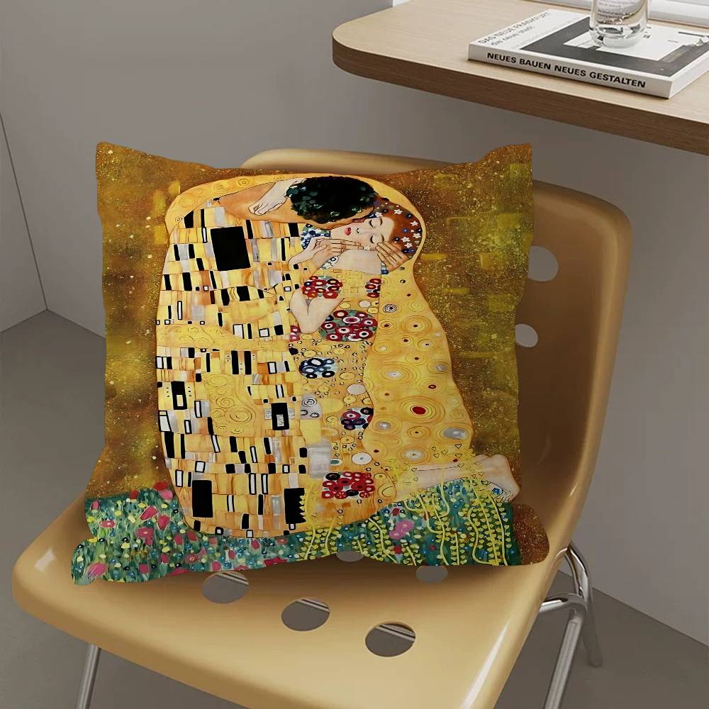 Artist Gustav Klimt Classic Collection Pillow Anime Pillow Sofa Bed Head Pillow Cover Cushion Cover 45x45 Cm Fashion
