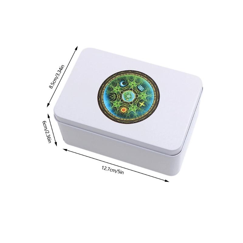 Scatola di metallo rettangolare per carte da gioco, contenitore per tarocchi, custodia per gioielli, gioco da poker, scatola vuota per carte da poker