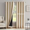 2panels Modern 100% Blackout Solid Curtains, Privacy Curtains for Living Room, Bedroom, Kitchen, Prevent Ultraviolet Rays Draps