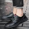 Herren Schnürschuhe Leder Mokassins Sneakers Low-top Freizeitschuhe Übergröße 39-48