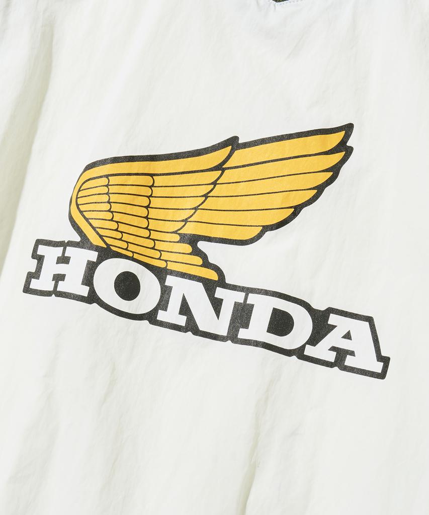 PHYPS MOTORCYCLE Vintage Logo Speed Track Nylon Long Sleeve Ivory