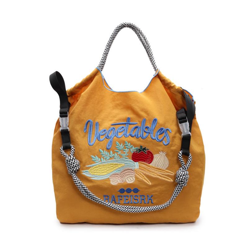 Exquisite and Versatile Embroidery Contrasting Color Large Capacity Women's Underarm Bag Korean Version of the New One-shoulder Crossbody Bag