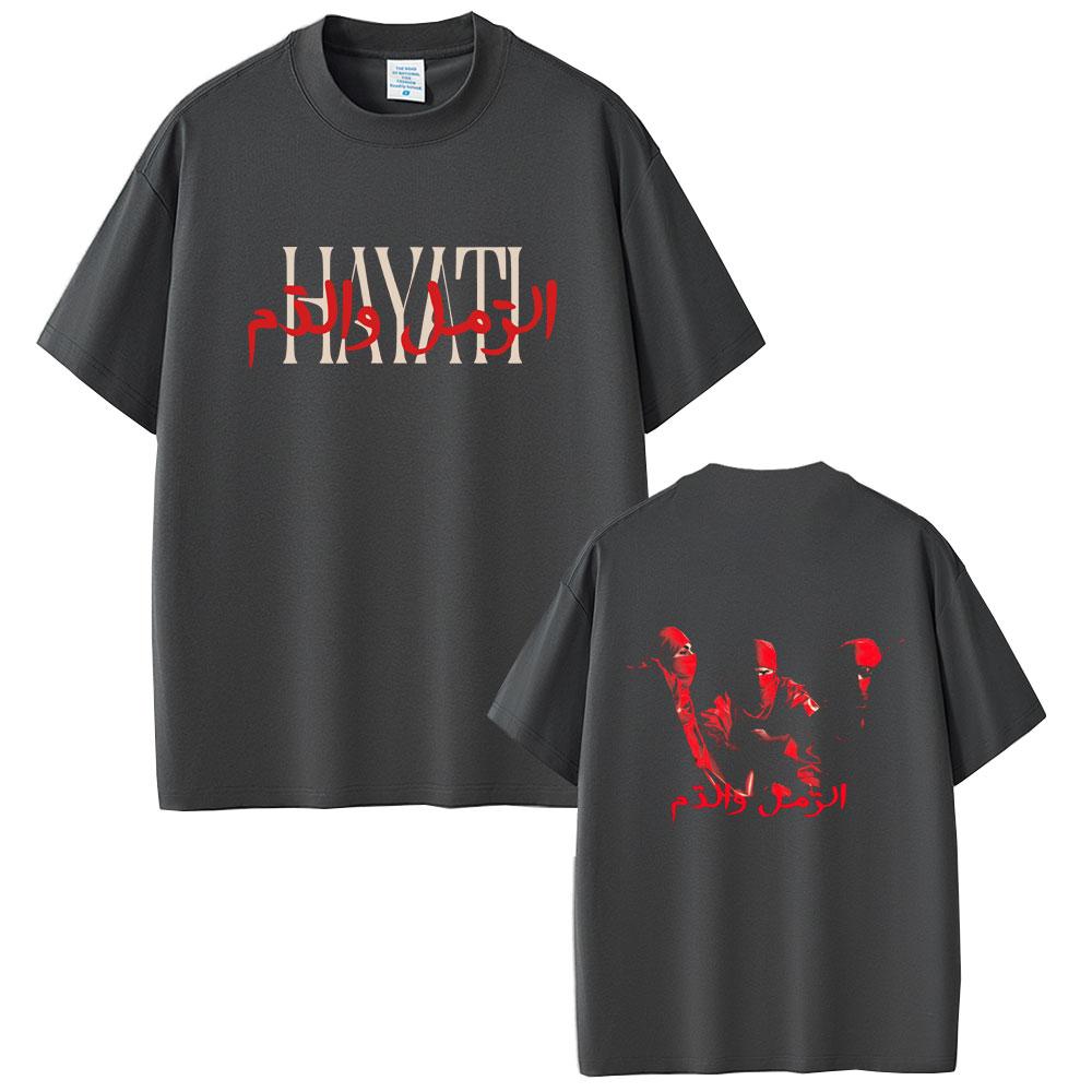 Rapper Niro HAYATI Album Graphic T Shirts Male Fashion Oversized Streetwear Men Women Casual Soft Cotton Short Sleeve Tshirt