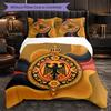 Belgium Football Pattern 3 Pieces Bedding Set Soft Microfiber Duvet Cover with Pillow Cases for Bedroom
