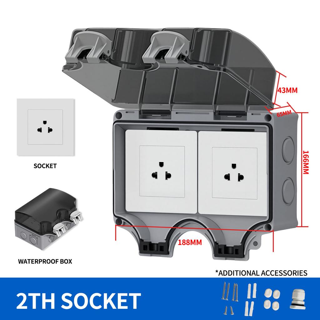 IP66 Waterproof ABS Plastic Junction Box - Gray for Outdoor Power Distributionoutdoor rainstorm proof