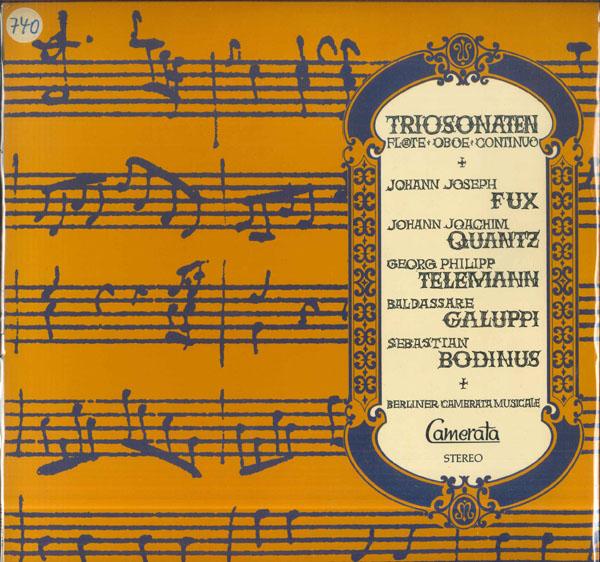 

LP Record BERLINER CAMERATA MUSICALE Triosonaten CMS30021LPM CAMERATA Germany Classical Used