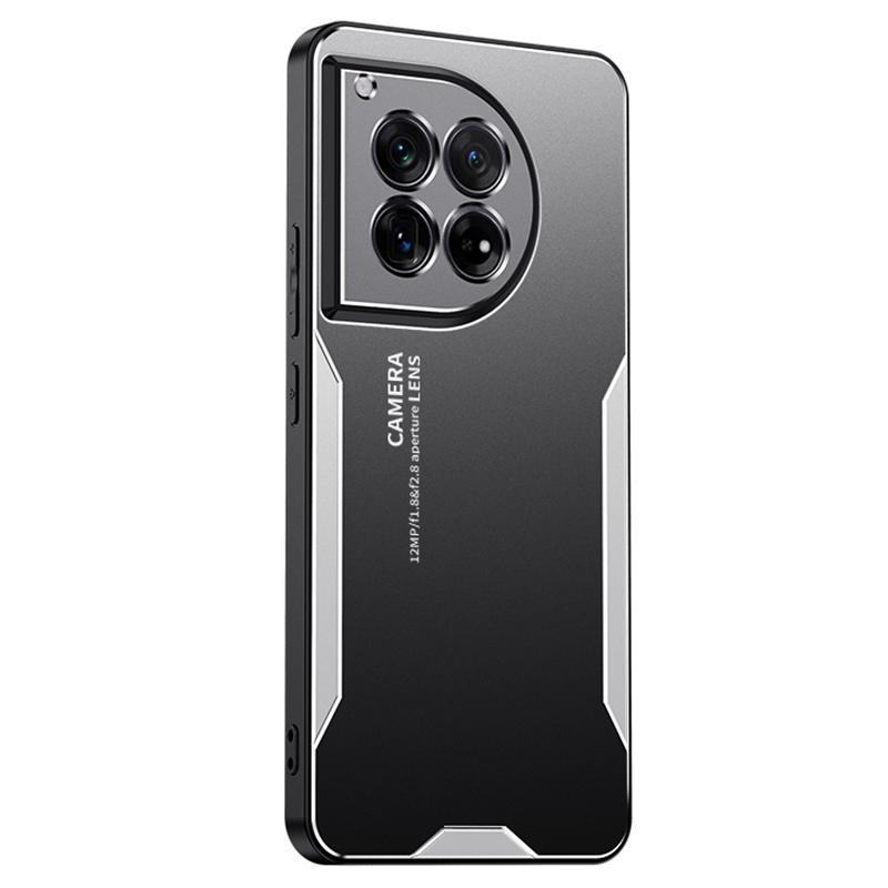 

For OnePlus Ace 3 5G/12R 5G Case Protective Aluminum Alloy+TPU+PC Phone Cover Silver