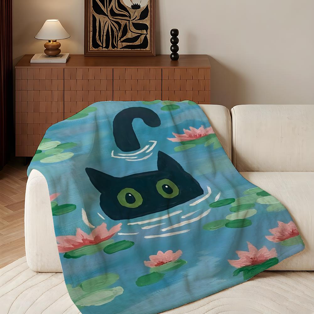 Art F-flow Throw Flannel Throw Blanket, Lightweight Cozy, Durable Washable Cute Cool