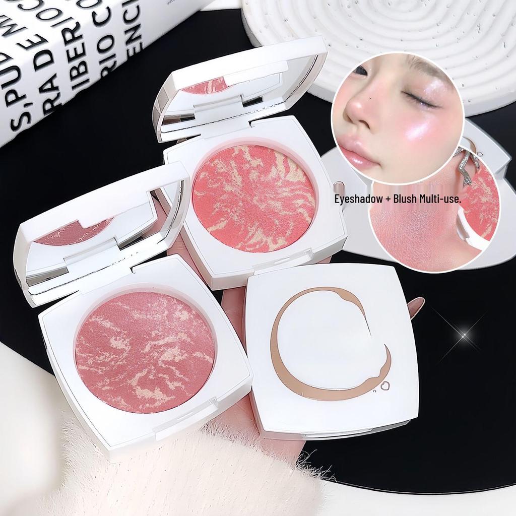 Xin Dong Baking Powder Soft Mist Blush: Enhance Complexion with Five-Flower Meat Blush Cream Palette for Women