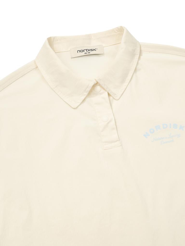 NORDISK Hygge Cool Light Polo Short Sleeve T-Shirt - W_Off White