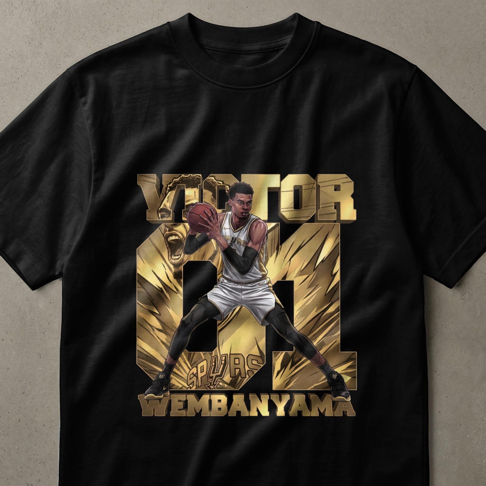 Victor Wembanyama T-Shirt, Wemby Fan Gift, Basketball Player Graphic Tee, Iconic Player ArT-Shirt, Sports Fan Apparel 3XL