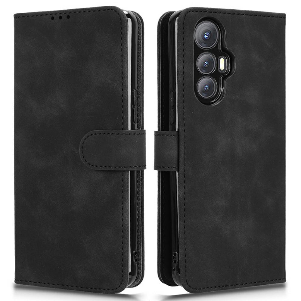 

Для Cubot Max 5 кожаный чехол Skin Feel Anti Drop Wallet Flip Phone Cover Black