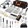 Outdoor BBQ Tool Set: Stainless Steel Grill & Frying Spatulas