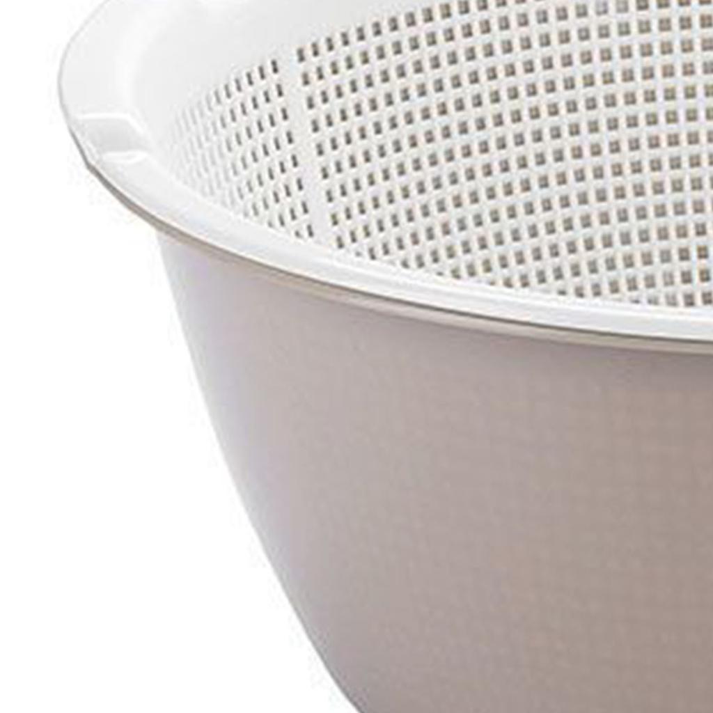 Fruit Colander Draining Bowl Plastic Thickened Double Layer Drainage Basket for Kitchen and Living Room
